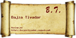 Bajza Tivadar névjegykártya